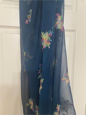 Beautiful  Floral Embroidered scarf